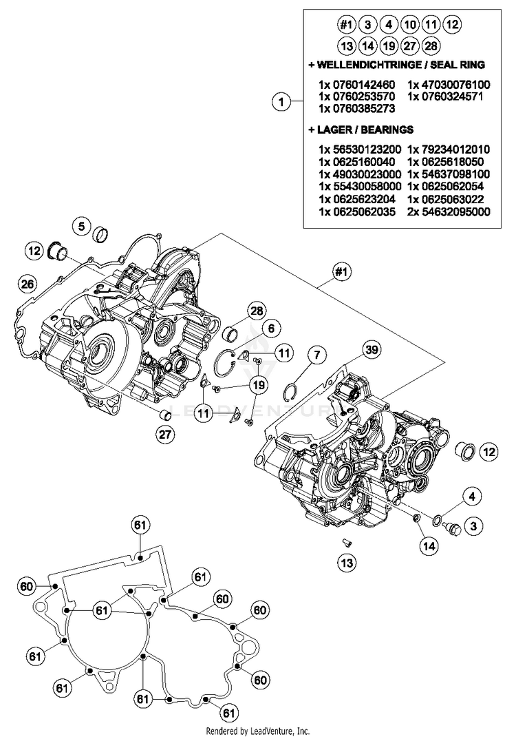 Engine Case 300 XC ENGINE - 2017 Schematic