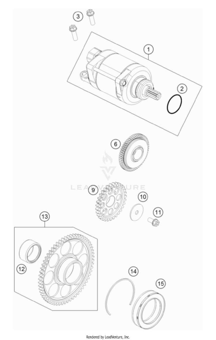 Electric Starter 350 SX-F Engine - 2022 Schematic