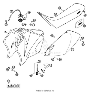Tank, Seat, Cover Schematic