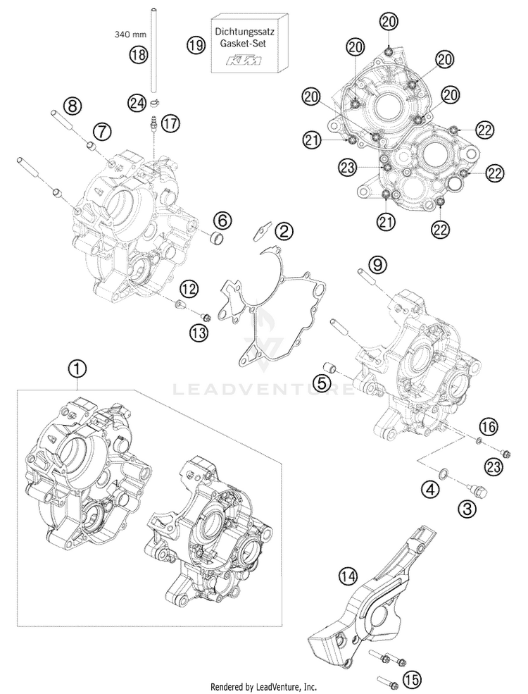 Engine Case 65 XC Engine - 2009 Schematic