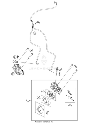 Front Brake Caliper Schematic