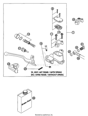 Hand Brake Cylinder Schematic