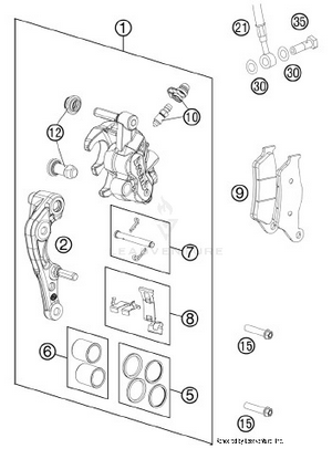Brake Caliper Front Schematic