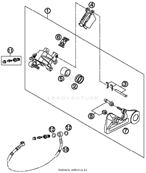 Brake Caliper Rear Schematic