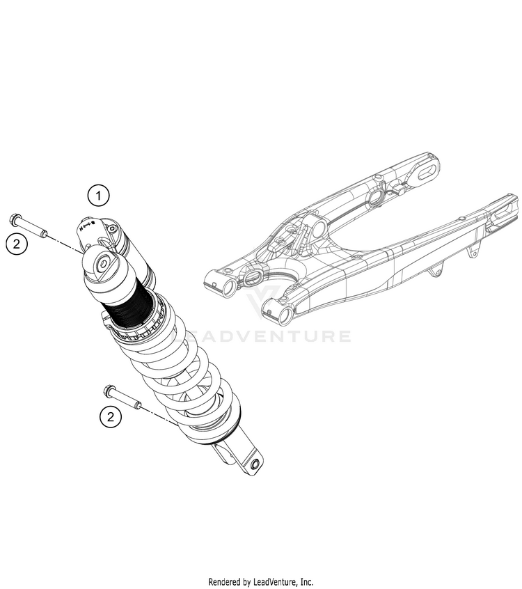 Shock Absorber 500 EXC-F SIX DAYS Chassis - 2021 Schematic