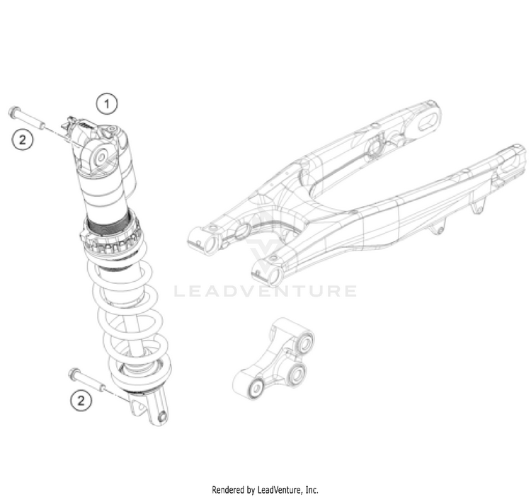Shock Absorber 350 XC-F CHASSIS - 2024 Schematic