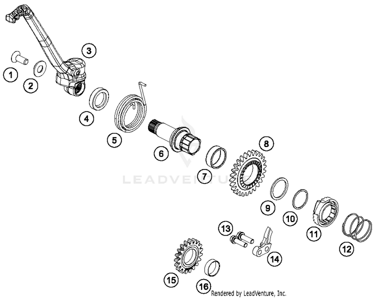 Kick Starter 150 SX Engine - 2016 Schematic