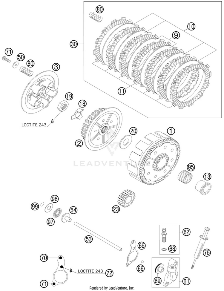 Clutch 150 XC Engine - 2011 Schematic