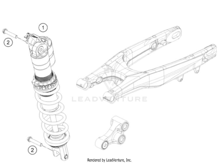 Shock Absorber 300 XC CHASSIS - 2023 Schematic