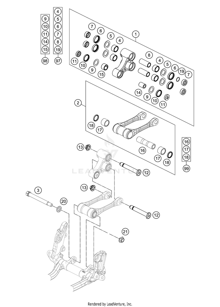 Pro Lever Linking 250 XC CHASSIS - 2018 Schematic