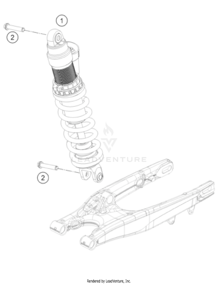 Shock Absorber 350 EXC-F CHASSIS - 2023 Schematic