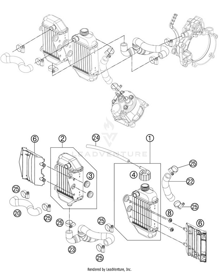 Cooling System 50 SX Engine - 2012 Schematic