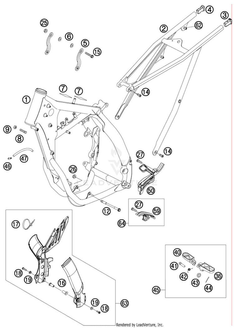 Frame 250 SX-F Chassis - 2010 Schematic