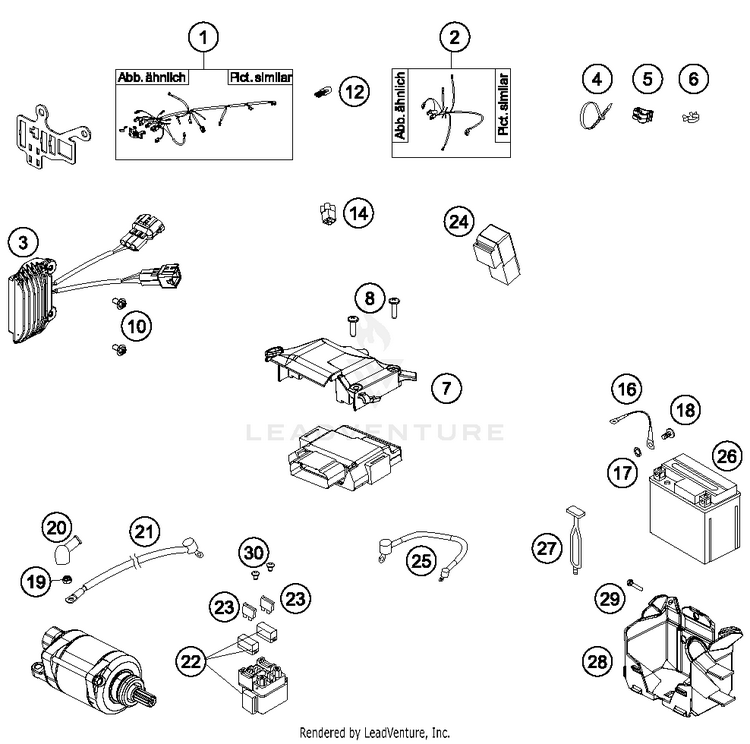Wiring Harness 350 XCFW SIXDAYS Chassis - 2015 Schematic