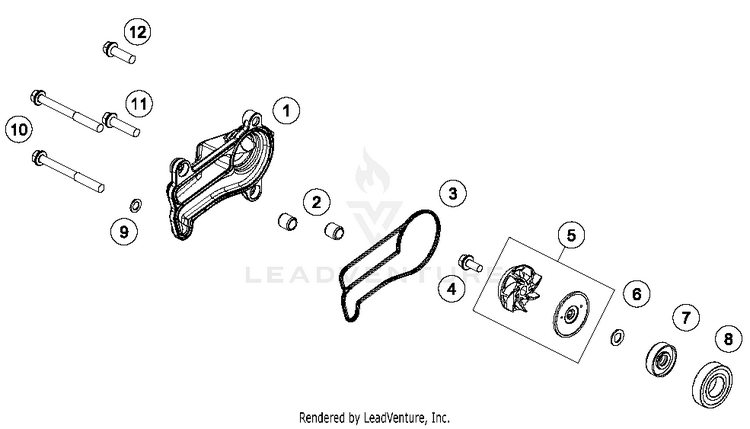 Water Pump 250 SX ENGINE - 2017 Schematic
