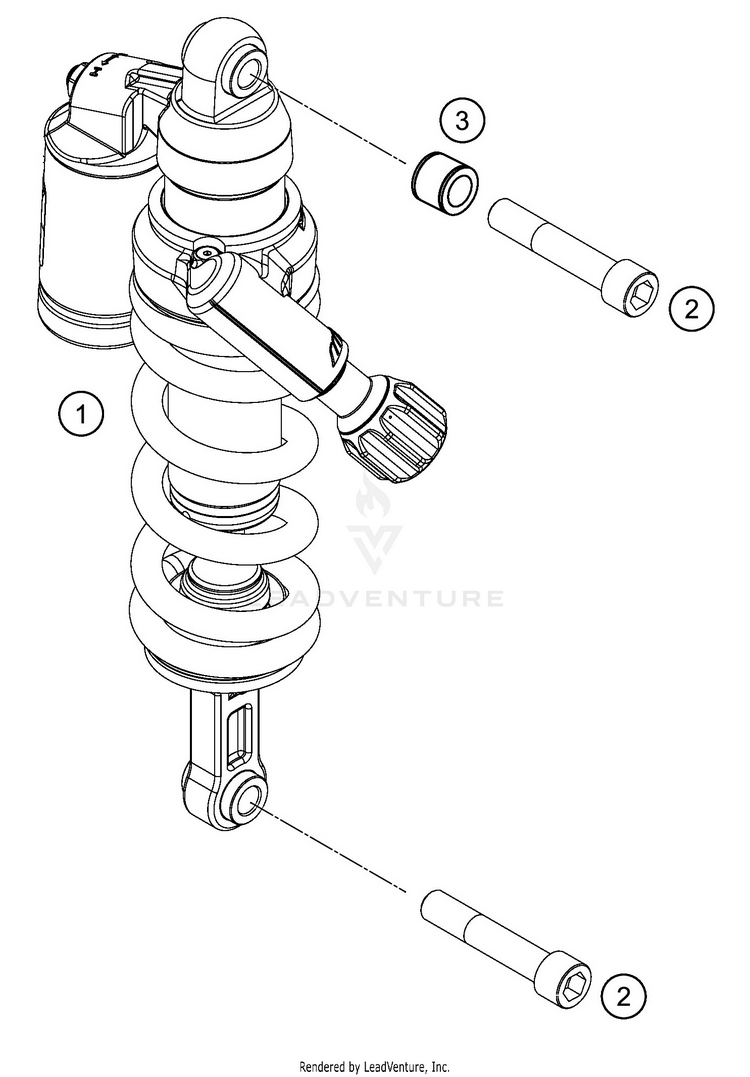 Shock Absorber 1290 SUPER ADVENTURE R CHASSIS - 2020 Schematic