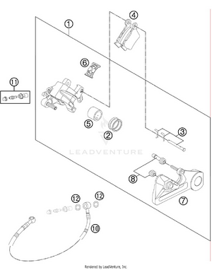 Brake Caliper Rear Schematic
