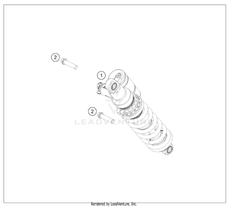 Shock Absorber 500 EXC-F CHASSIS - 2025 Schematic