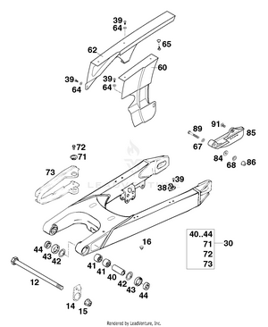 Swingarm, Chain Guard Schematic