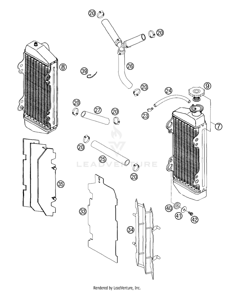 Cooling System (Usa) 300 MXC Engine - 2004 Schematic