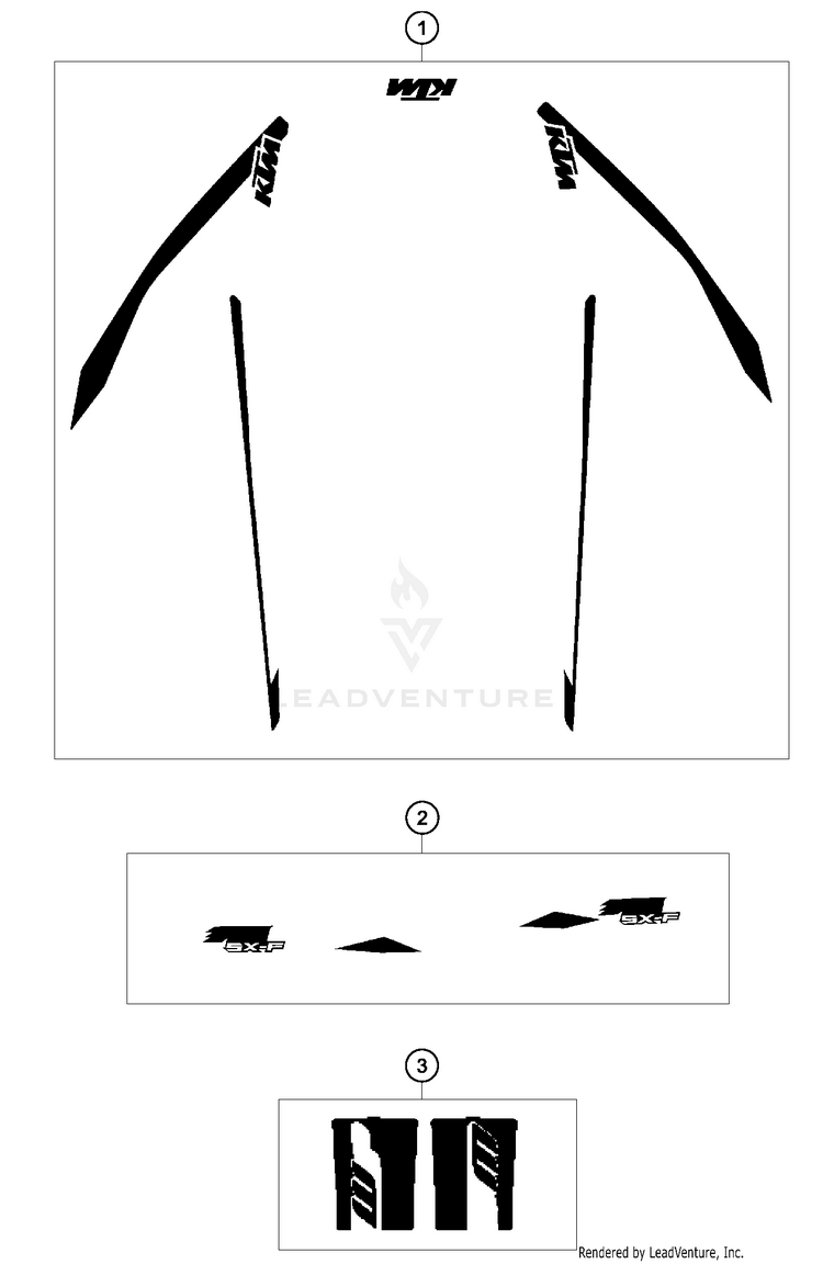 Decal 350 SX-F CHASSIS - 2018 Schematic