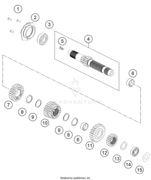 Transmission I - Main Shaft Schematic