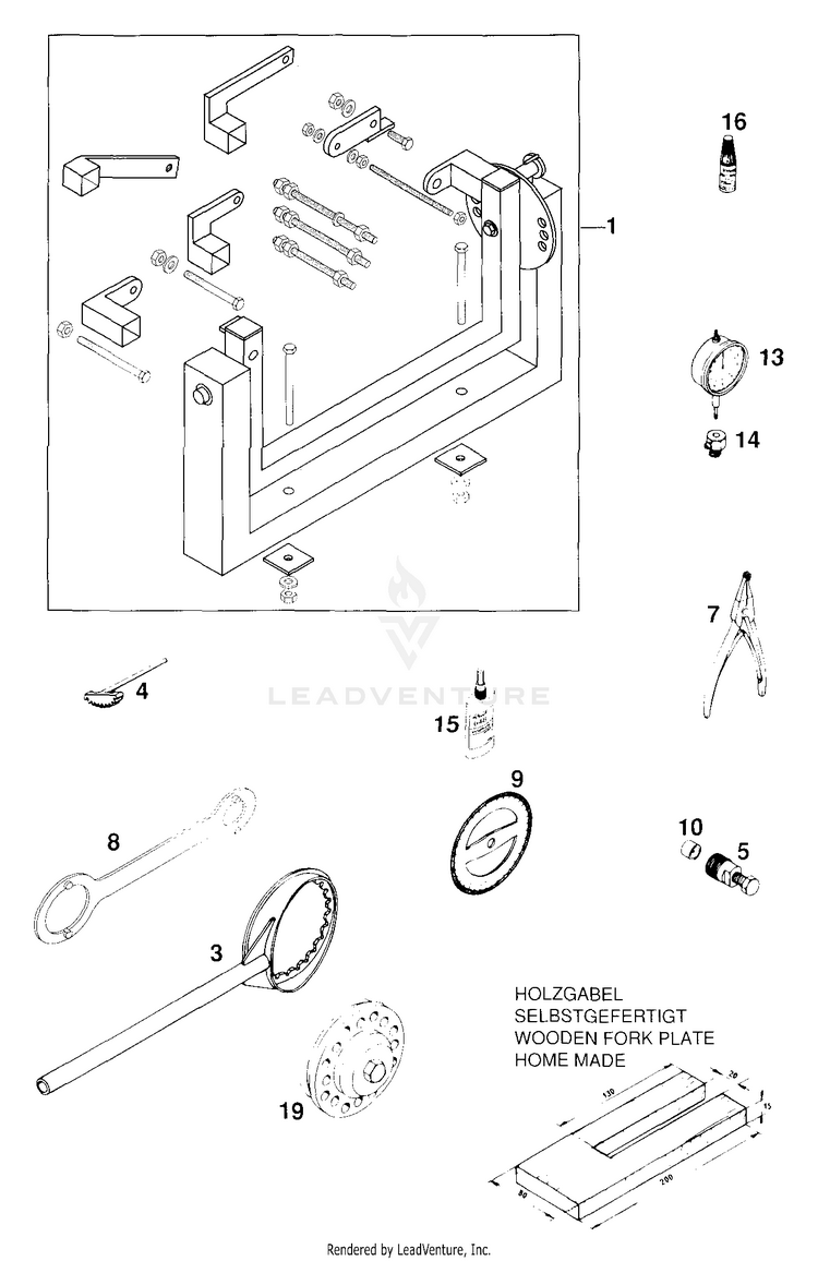Special Tool 250 EXC Engine - 2000 Schematic