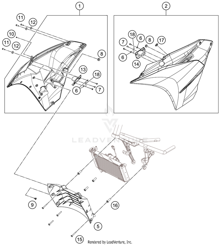 Side Trim RC 390 BLACK CHASSIS - 2018 Schematic