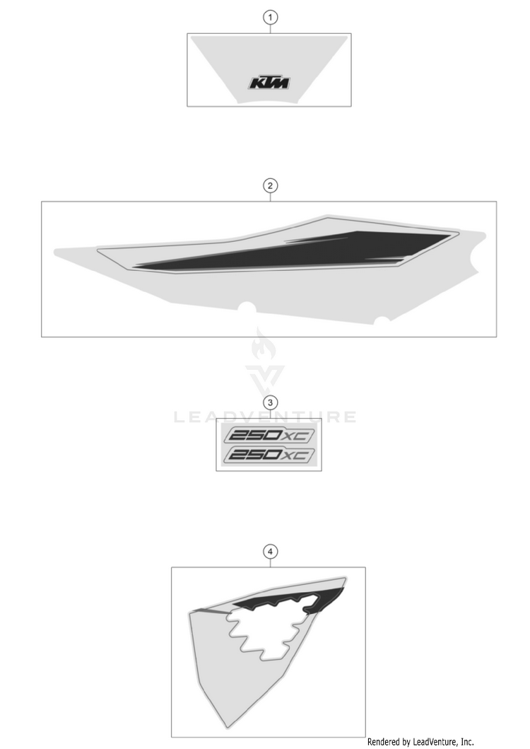 Decal 250 XC TPI US CHASSIS - 2022 Schematic