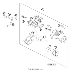 Brake Caliper Rear Schematic