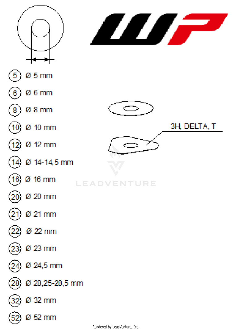 Wp Shims For Setting 250 SX-F ENGINE - 2026 Schematic