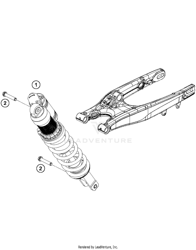 Shock Absorber 250 XC-W TPI CHASSIS - 2018 Schematic