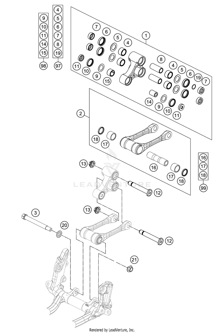 Pro Lever Linking 300 XC CHASSIS - 2018 Schematic