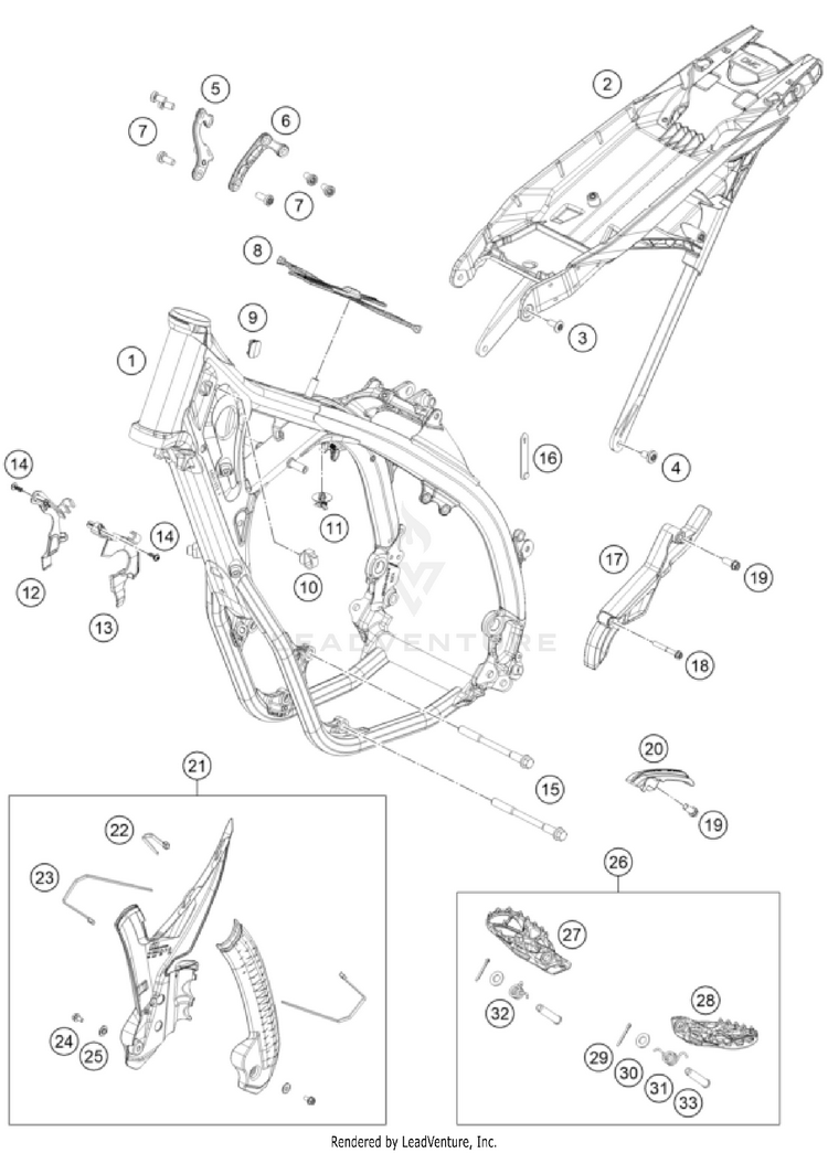Frame 500 EXC-F US CHASSIS - 2024 Schematic