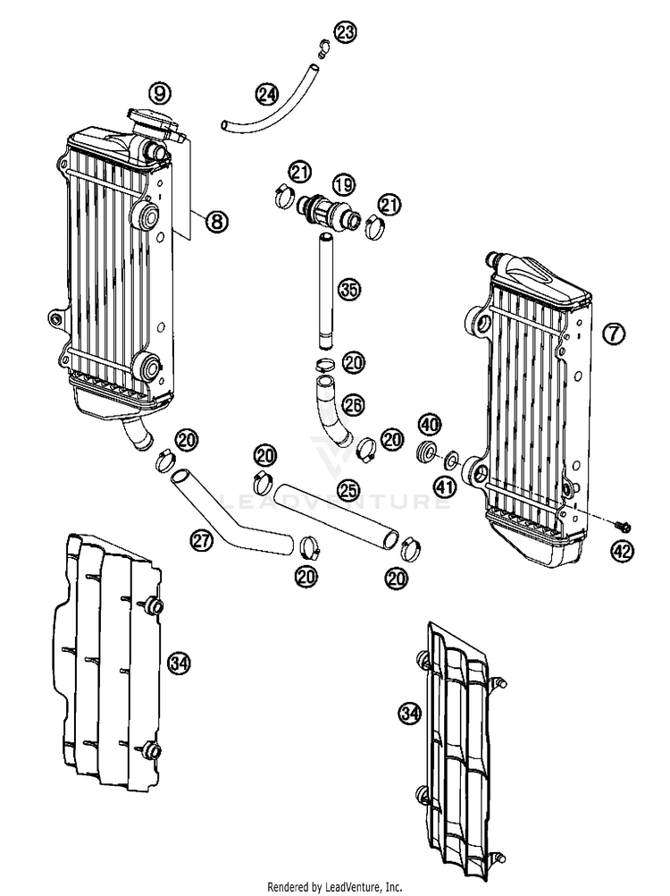 Cooling System 200 XC Engine - 2008 Schematic