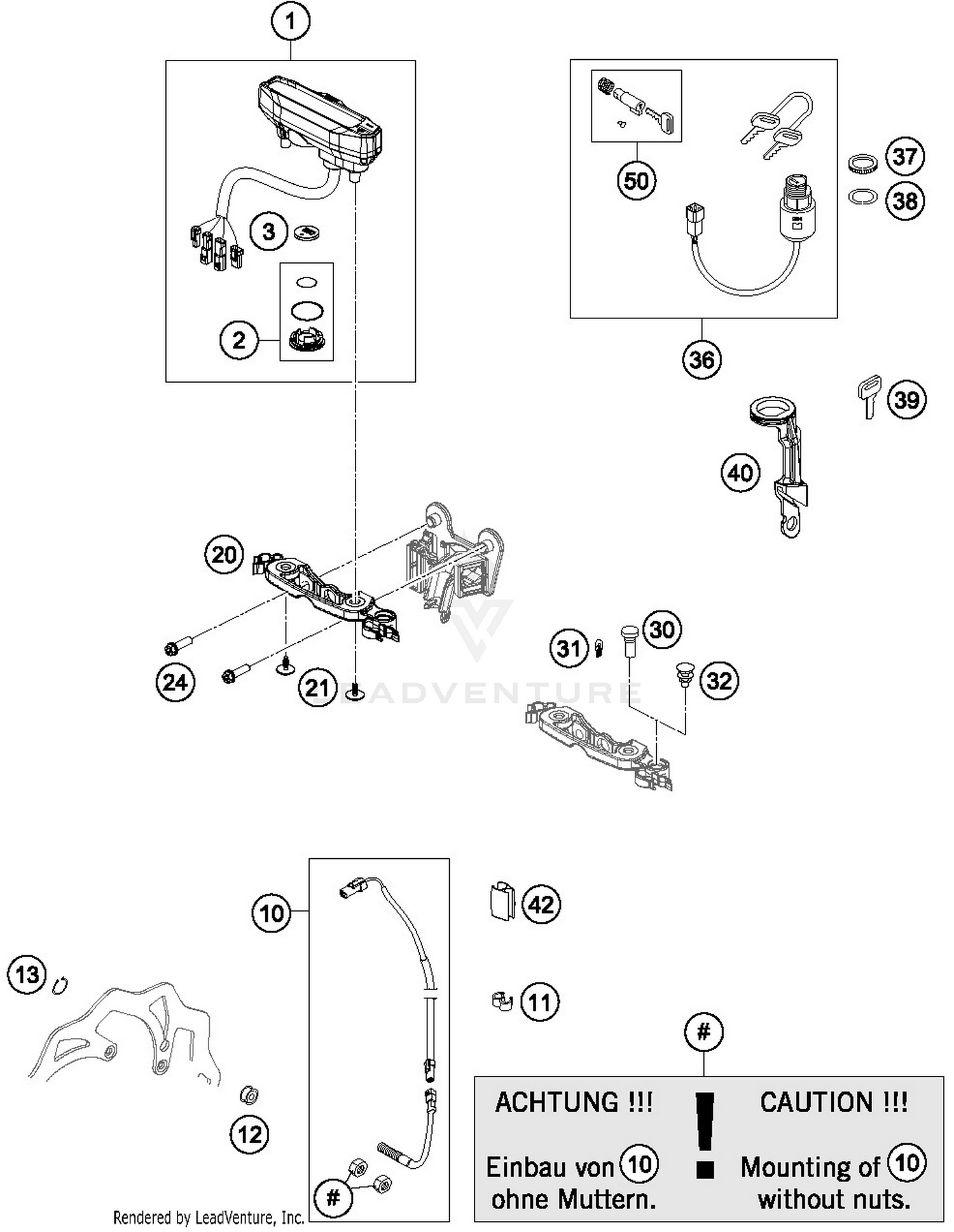 2017 KTM 500 EXC-F Instruments / Lock System Parts - Best OEM Instruments /  Lock System Parts Diagram for 2017 500 EXC-F Motorcycles
