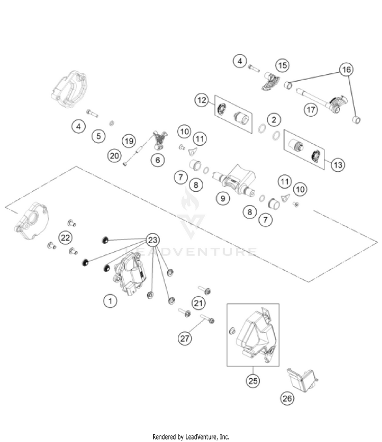 Exhaust Control 300 XC ENGINE - 2025 Schematic