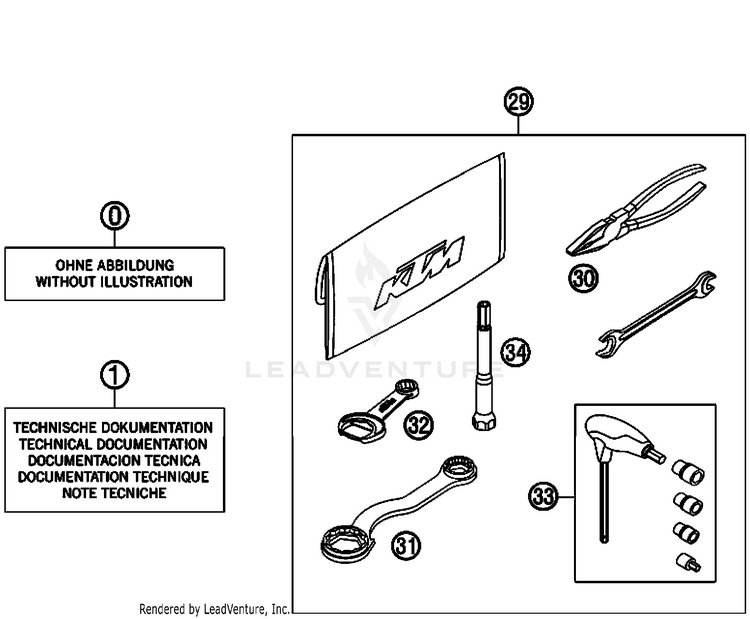 Accesories Kit 505 SX-F Chassis - 2008 Schematic