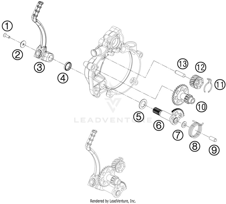 Kick Starter 50 SX Mini Engine - 2011 Schematic