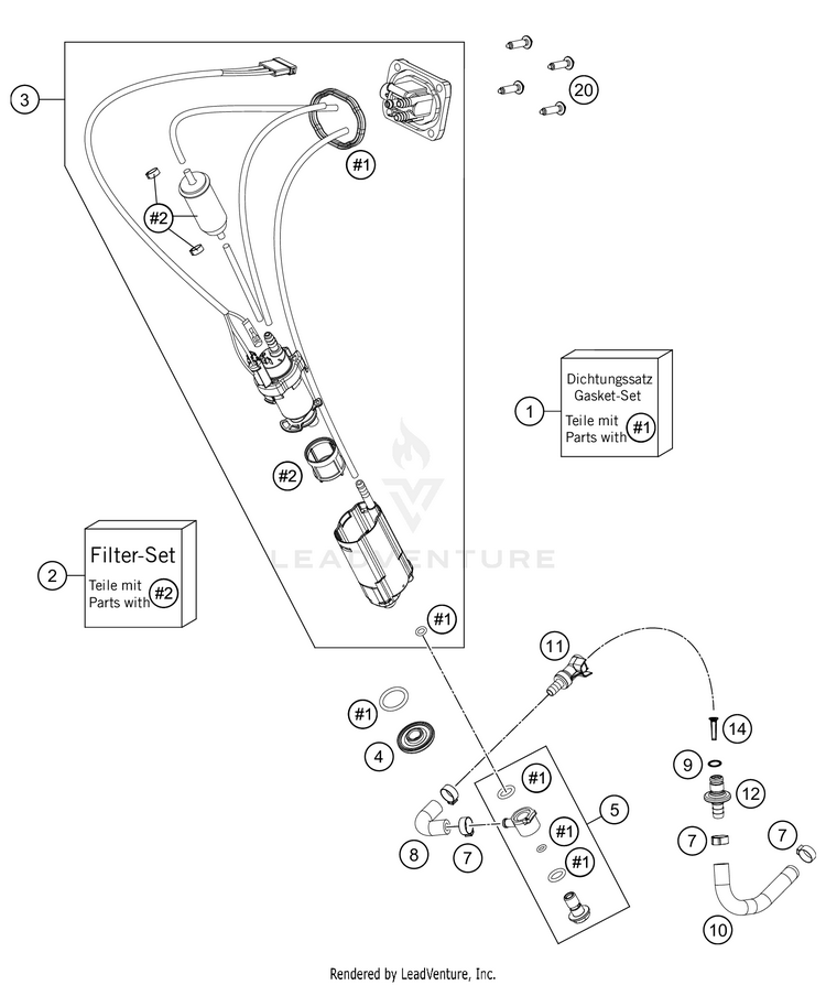 Fuel Pump 250 XC-W TPI Chassis - 2021 Schematic