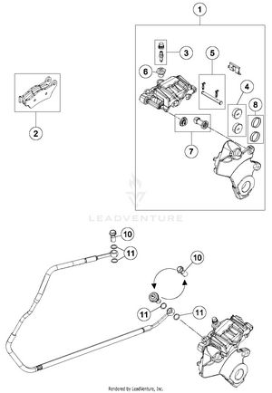 Brake Caliper Rear Schematic