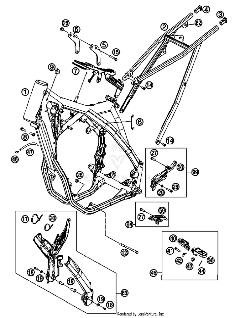 Frame 450 SX-F FACT. REPL. USA Chassis - 2012 Schematic