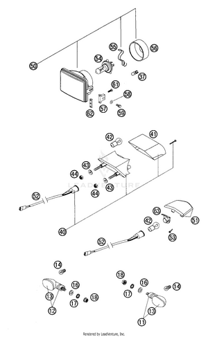 Head Light, Rear Light, Flasher Schematic
