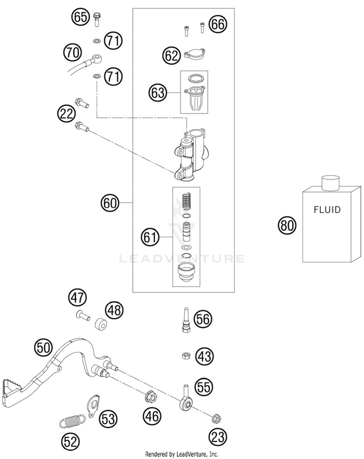 Rear Break Control 50 SX Mini Chassis - 2011 Schematic