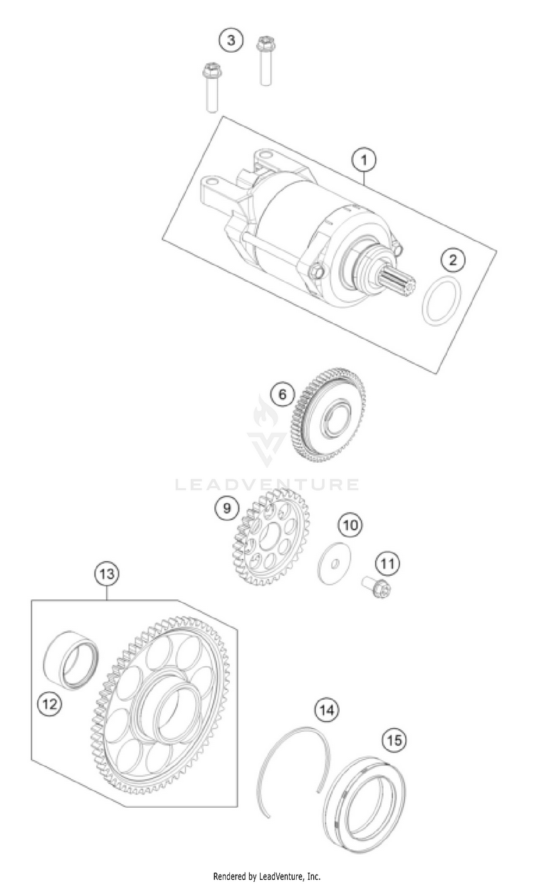 Electric Starter 250 SX-F ENGINE - 2025 Schematic