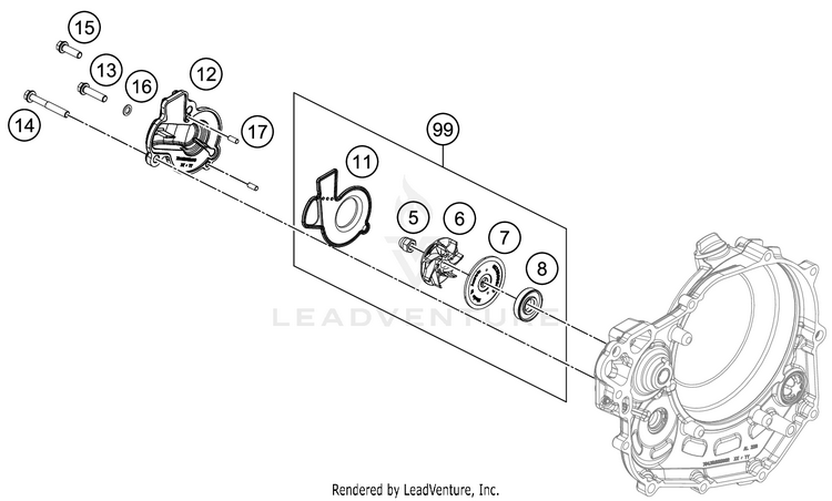 Water Pump 450 SX-F FACTORY EDITION ENGINE - 2019 Schematic