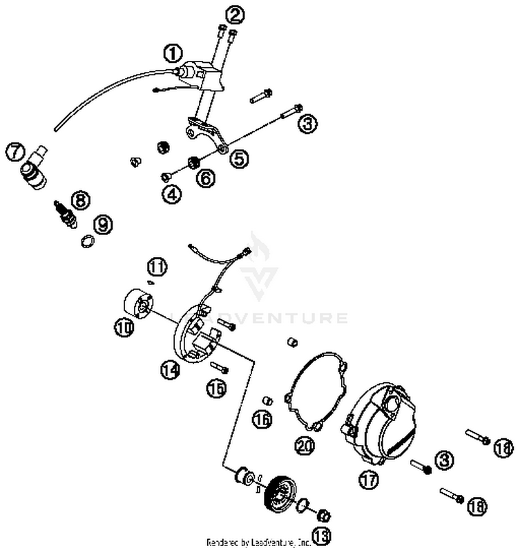Ignition System 50 SX MINI Engine - 2016 Schematic