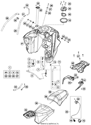 Tank, Seat, Cover Schematic