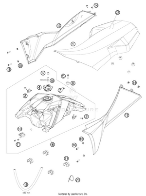 Tank, Seat, Covers Schematic