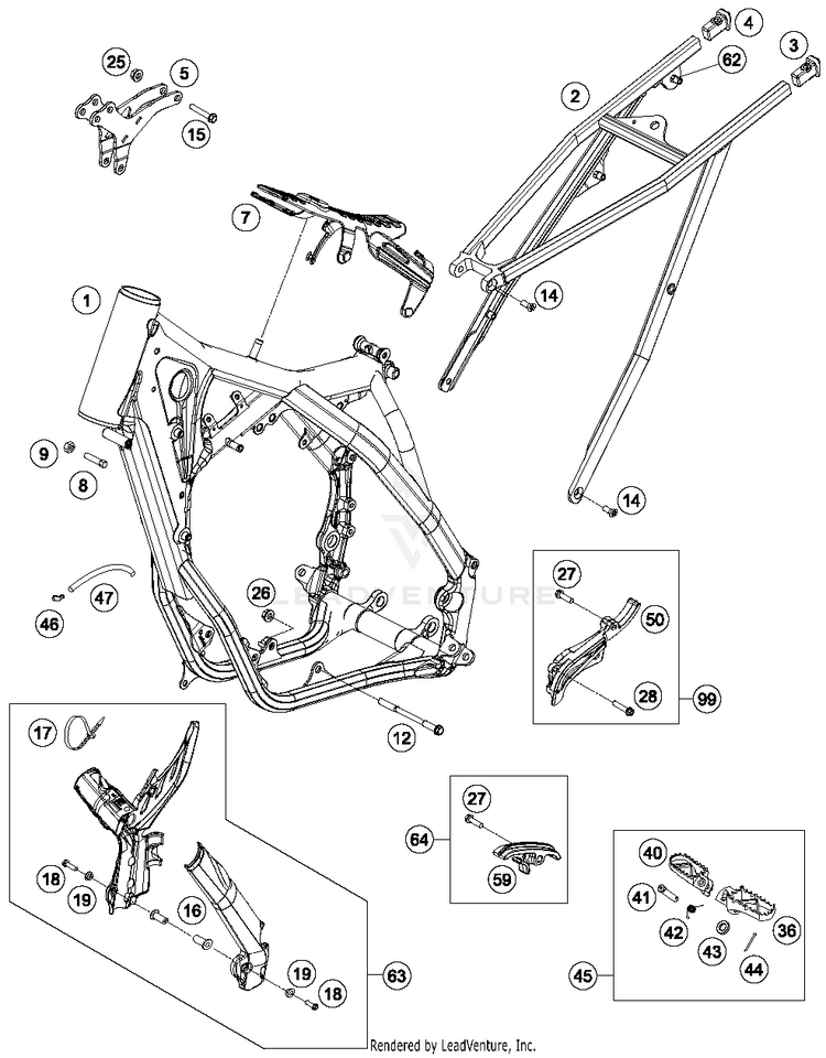 Frame 250 SX Chassis - 2016 Schematic